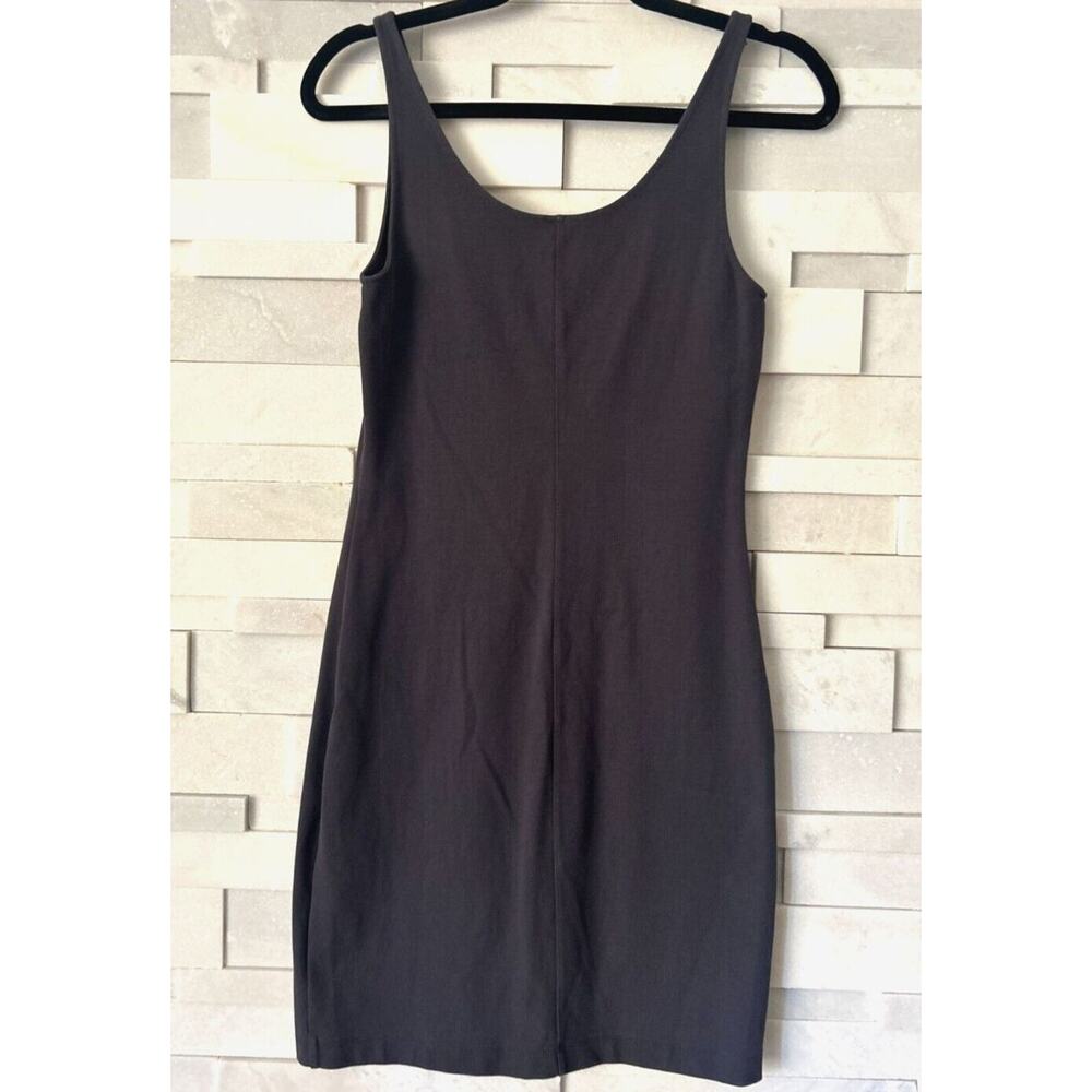 ARITZIA BABATON THE GROUP Ribbed Scoopneck Contour Tank Bodycon Mini dress Blue